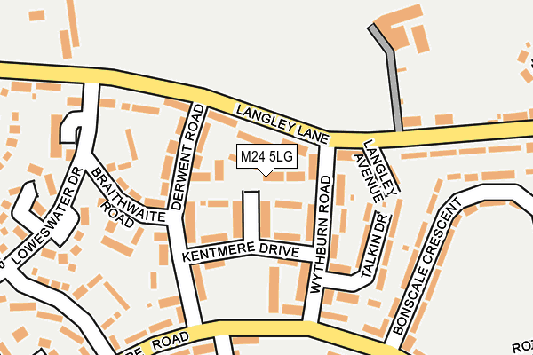 M24 5LG map - OS OpenMap – Local (Ordnance Survey)