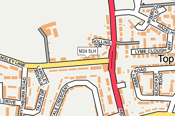 M24 5LH map - OS OpenMap – Local (Ordnance Survey)