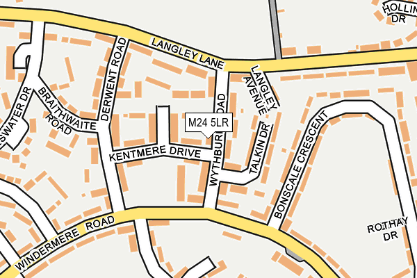 M24 5LR map - OS OpenMap – Local (Ordnance Survey)