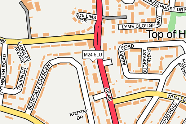 M24 5LU map - OS OpenMap – Local (Ordnance Survey)