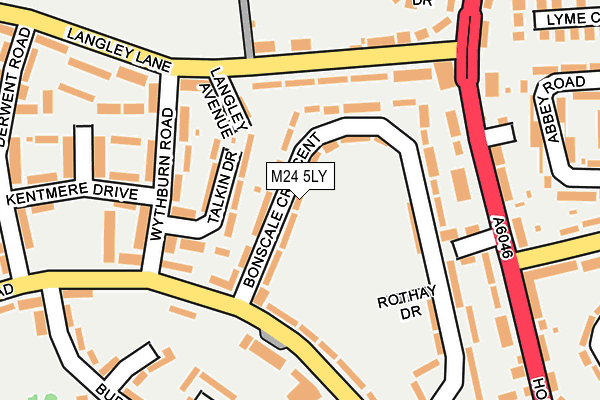 M24 5LY map - OS OpenMap – Local (Ordnance Survey)