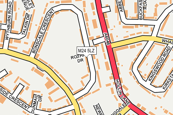 M24 5LZ map - OS OpenMap – Local (Ordnance Survey)