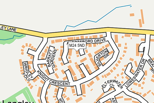 M24 5ND map - OS OpenMap – Local (Ordnance Survey)