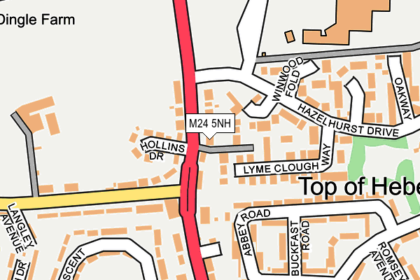 M24 5NH map - OS OpenMap – Local (Ordnance Survey)
