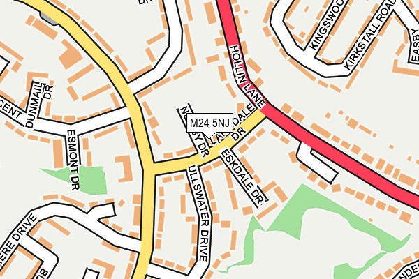 M24 5NJ map - OS OpenMap – Local (Ordnance Survey)