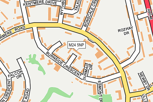 M24 5NP map - OS OpenMap – Local (Ordnance Survey)