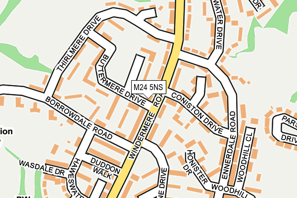 M24 5NS map - OS OpenMap – Local (Ordnance Survey)