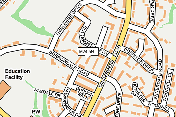 M24 5NT map - OS OpenMap – Local (Ordnance Survey)