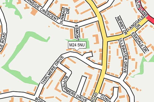 M24 5NU map - OS OpenMap – Local (Ordnance Survey)