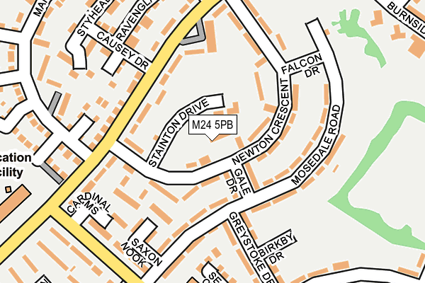 M24 5PB map - OS OpenMap – Local (Ordnance Survey)