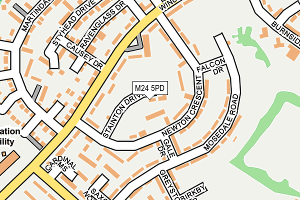 M24 5PD map - OS OpenMap – Local (Ordnance Survey)