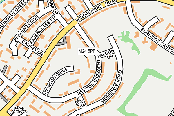 M24 5PF map - OS OpenMap – Local (Ordnance Survey)