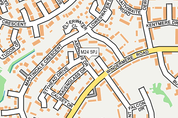 M24 5PJ map - OS OpenMap – Local (Ordnance Survey)
