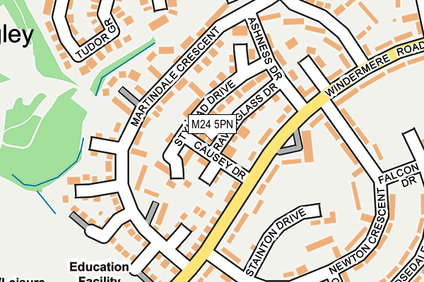 M24 5PN map - OS OpenMap – Local (Ordnance Survey)