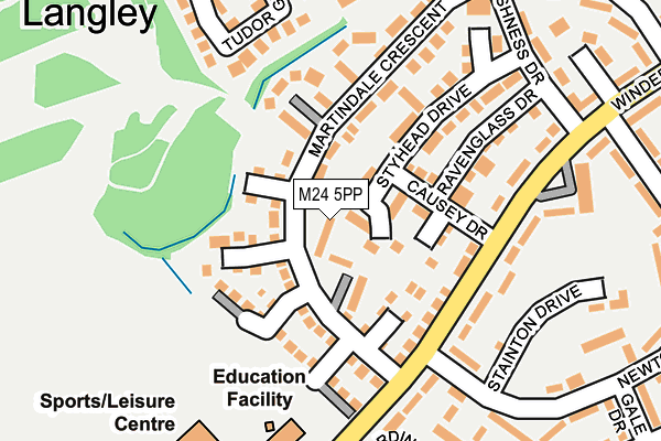 M24 5PP map - OS OpenMap – Local (Ordnance Survey)