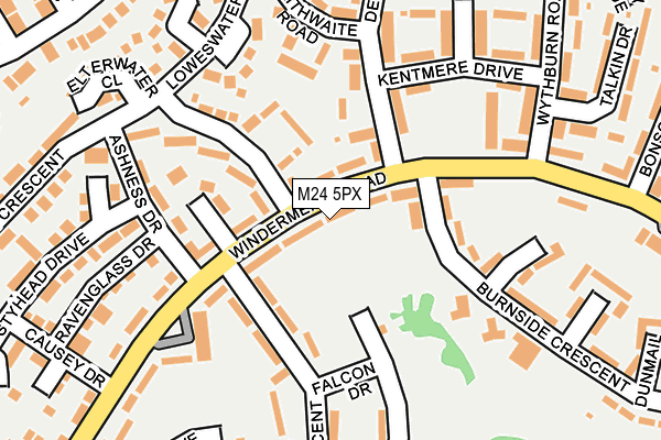 M24 5PX map - OS OpenMap – Local (Ordnance Survey)