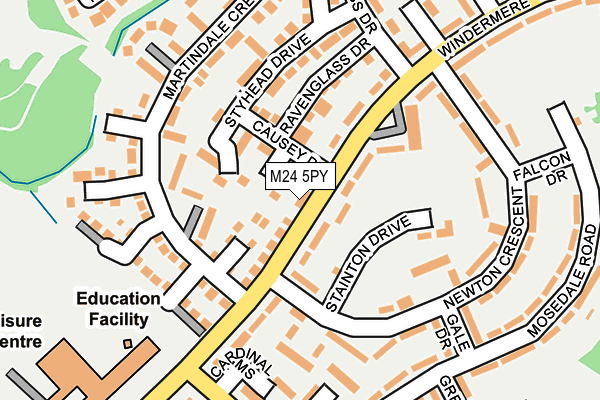 M24 5PY map - OS OpenMap – Local (Ordnance Survey)