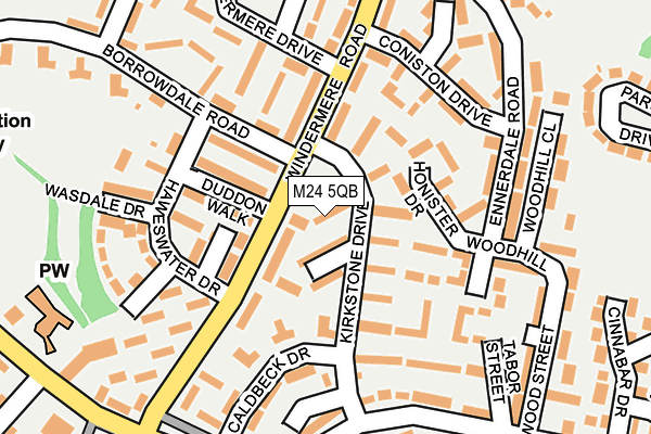 M24 5QB map - OS OpenMap – Local (Ordnance Survey)