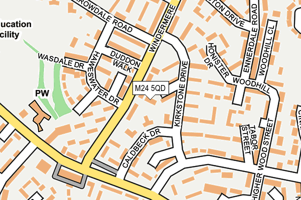 M24 5QD map - OS OpenMap – Local (Ordnance Survey)