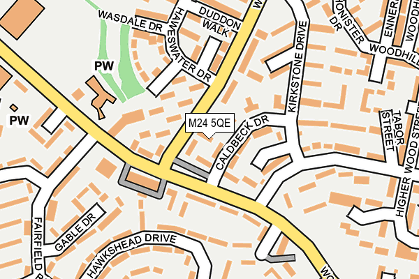 M24 5QE map - OS OpenMap – Local (Ordnance Survey)