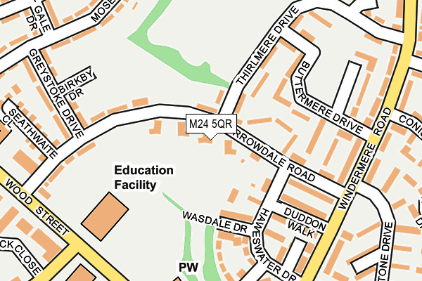 M24 5QR map - OS OpenMap – Local (Ordnance Survey)