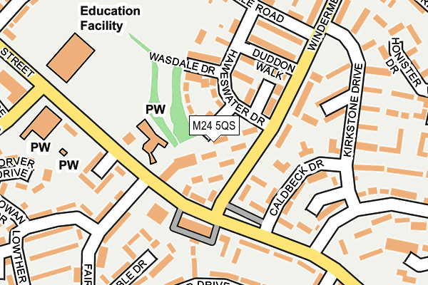 M24 5QS map - OS OpenMap – Local (Ordnance Survey)
