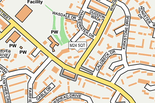 M24 5QT map - OS OpenMap – Local (Ordnance Survey)