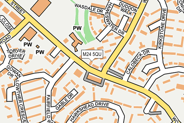 M24 5QU map - OS OpenMap – Local (Ordnance Survey)