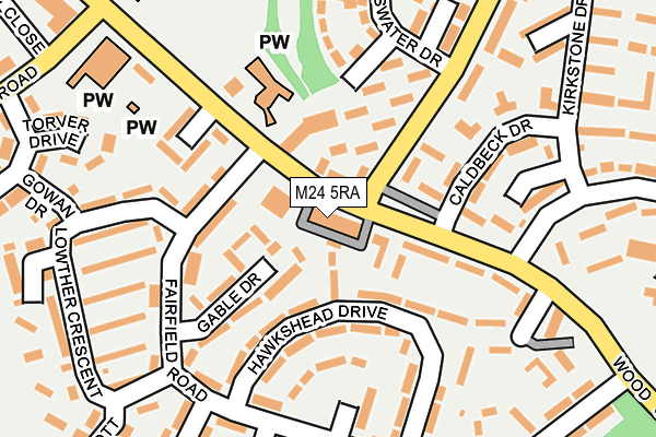 M24 5RA map - OS OpenMap – Local (Ordnance Survey)