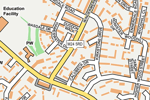 M24 5RD map - OS OpenMap – Local (Ordnance Survey)