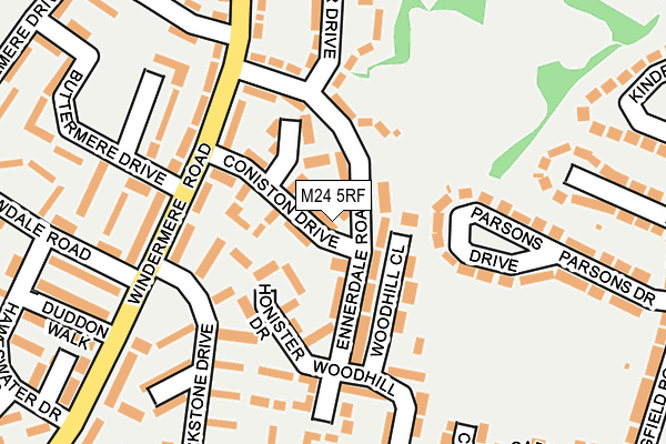 M24 5RF map - OS OpenMap – Local (Ordnance Survey)