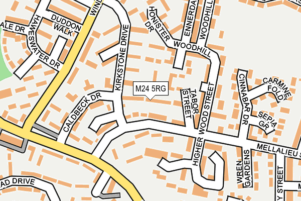 M24 5RG map - OS OpenMap – Local (Ordnance Survey)