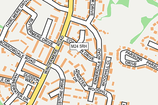 M24 5RH map - OS OpenMap – Local (Ordnance Survey)