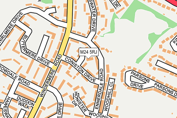 M24 5RJ map - OS OpenMap – Local (Ordnance Survey)