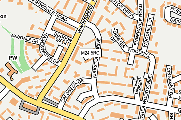 M24 5RQ map - OS OpenMap – Local (Ordnance Survey)