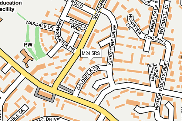 M24 5RS map - OS OpenMap – Local (Ordnance Survey)