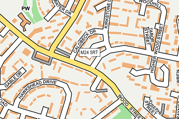 M24 5RT map - OS OpenMap – Local (Ordnance Survey)