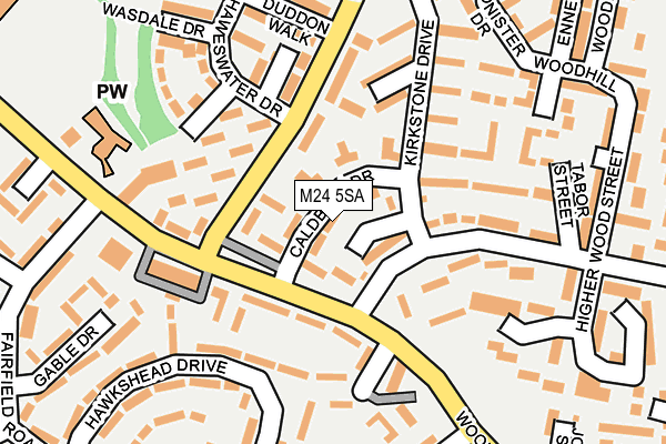 M24 5SA map - OS OpenMap – Local (Ordnance Survey)