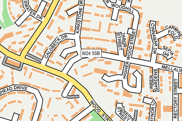 M24 5SB map - OS OpenMap – Local (Ordnance Survey)