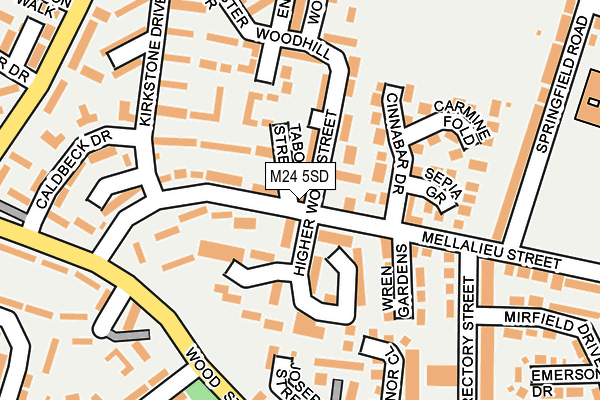 M24 5SD map - OS OpenMap – Local (Ordnance Survey)
