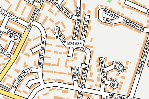 M24 5SE map - OS OpenMap – Local (Ordnance Survey)