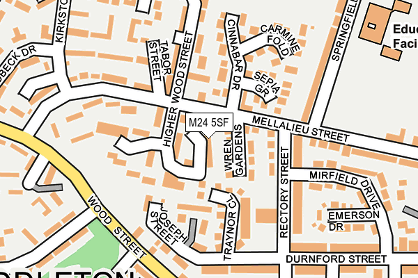 M24 5SF map - OS OpenMap – Local (Ordnance Survey)