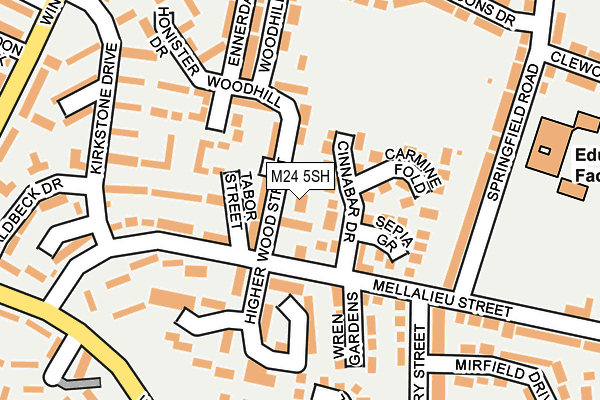M24 5SH map - OS OpenMap – Local (Ordnance Survey)