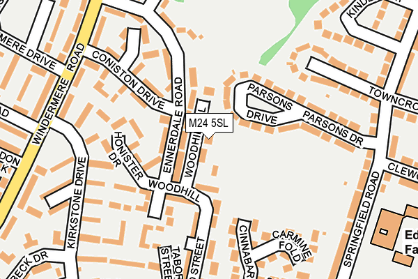 M24 5SL map - OS OpenMap – Local (Ordnance Survey)