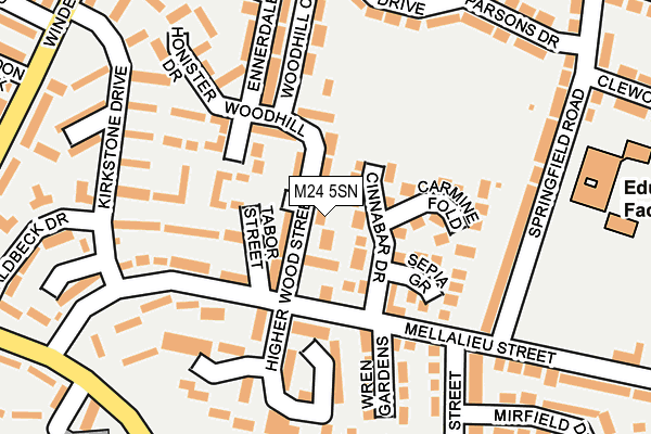 M24 5SN map - OS OpenMap – Local (Ordnance Survey)