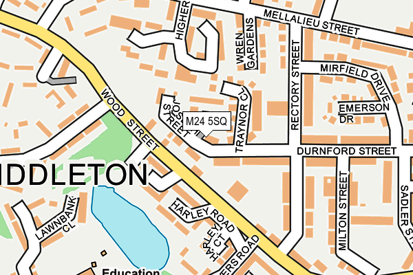 M24 5SQ map - OS OpenMap – Local (Ordnance Survey)