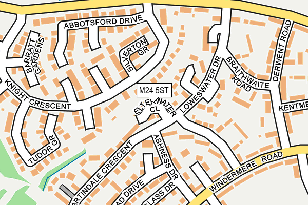 M24 5ST map - OS OpenMap – Local (Ordnance Survey)