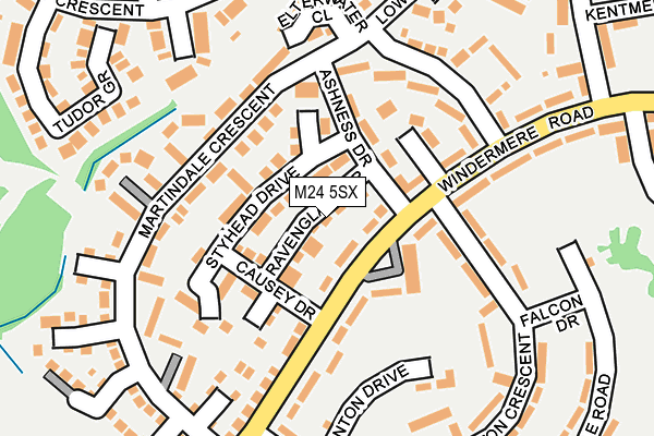 M24 5SX map - OS OpenMap – Local (Ordnance Survey)