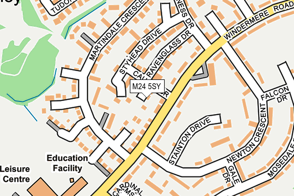 M24 5SY map - OS OpenMap – Local (Ordnance Survey)