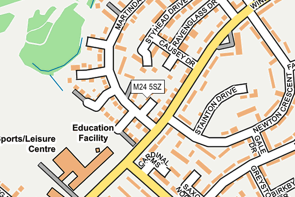 M24 5SZ map - OS OpenMap – Local (Ordnance Survey)